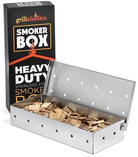 grillaholics smoker box stainless steel wood chip smoker box|How to Use a Smoker Box .